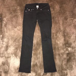 Black Rhinestone True Religion Jeans